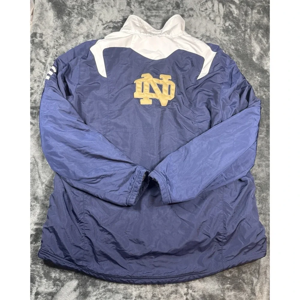 Adidas Notre Dame Fighting Irish Men's XL Climaproof Fleece Lined Jacket Navy